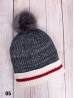 Knitted Camp Hat W/ Removable Pom Pom Knitted Camp Hat W/ Removable Pom Pom